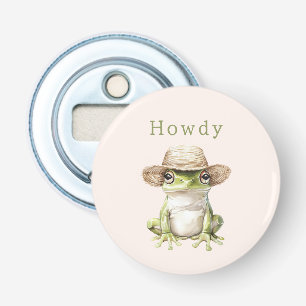 Décapsuleur Grenouille verte rose avec chapeau