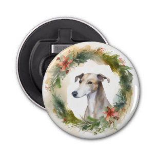 Décapsuleur Greyhound Christmas Wreath Festive Pup