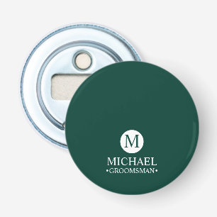 Décapsuleur Groomsmen Personnalisé Classique Monogramme et nom