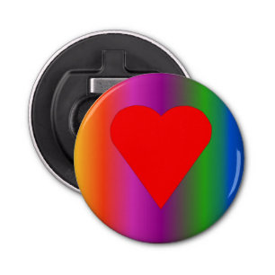 Décapsuleur Gros aimant de coeur rouge