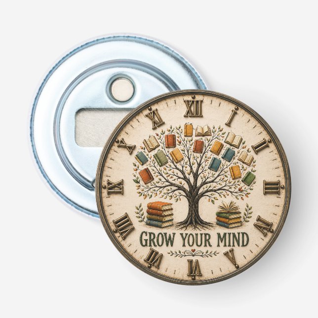 Décapsuleur Grow Your Mind Book  Reading Teacher Gift (Devant)