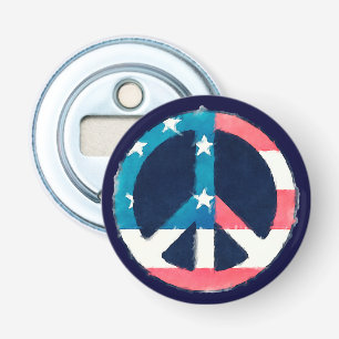 Décapsuleur Grunge américaine de signe de paix