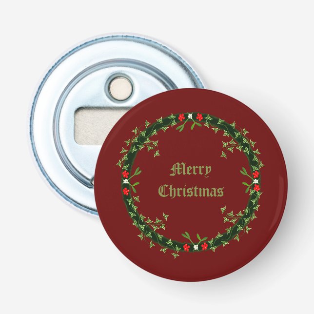 Décapsuleur Guirlande de Noël gothique personnalisée (Devant)