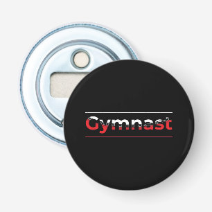 Décapsuleur Gymnaste - Mot minimaliste moderne de gymnastique