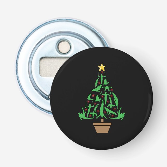 Décapsuleur Gymnastique Masculine Sapin de Noël (Devant)