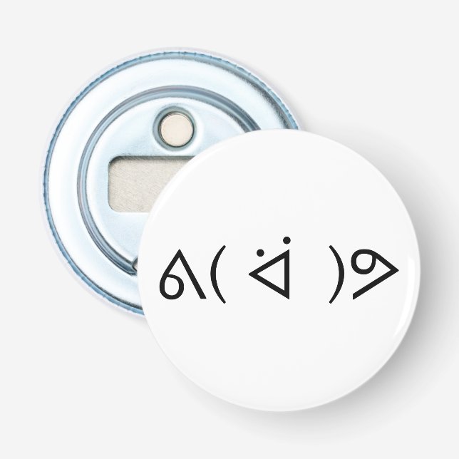 Décapsuleur Happy Gary ᕕ( ᐛ )Meme Emoticon Text Art (Devant)