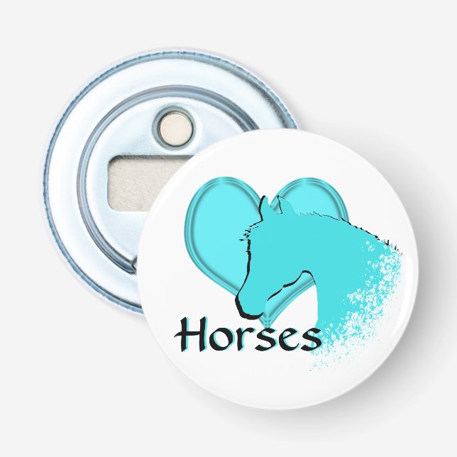 Décapsuleur Heartm Horses III (aqua) (Devant)