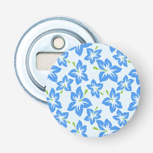 Décapsuleur Hibiscus bleu, Fleurs bleues, Motif de fleurs