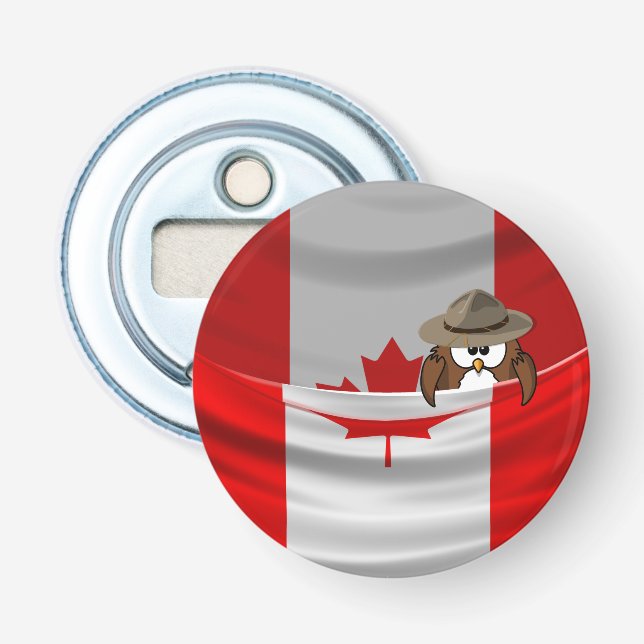 Décapsuleur hibou de la fête du Canada (Devant)