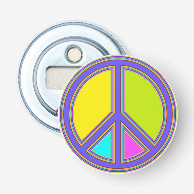 Décapsuleur holiES - panneau coloré PEACE + vos idées (Devant)