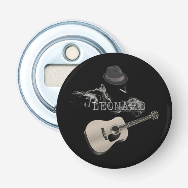 Décapsuleur Hommage à Leonard cigarette noir (Devant)