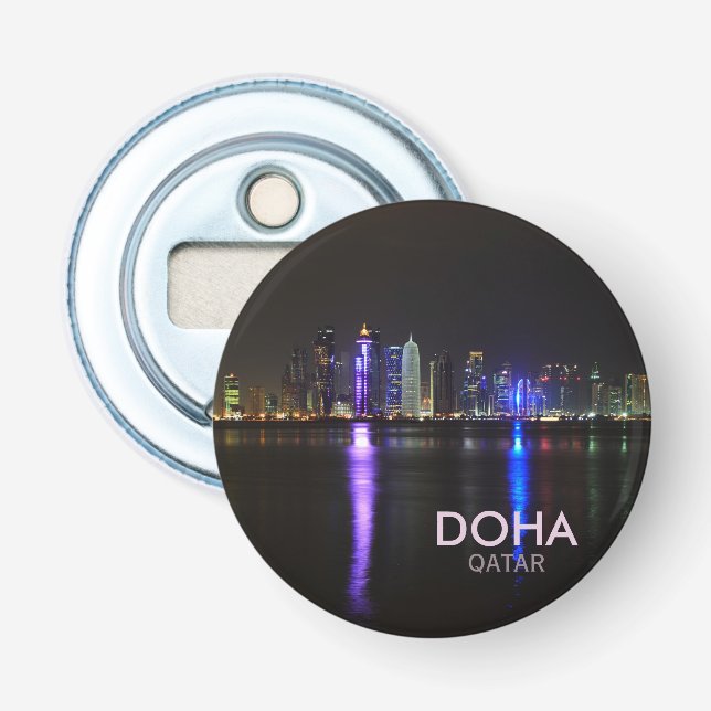Décapsuleur Horizon de Doha, Qatar la nuit (Devant)