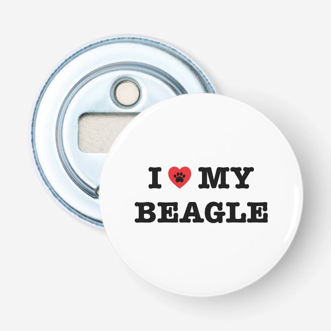 Décapsuleur I coeur mon beagle (Devant)