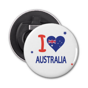 Décapsuleur "I LOVE AUSTRALIA" Australia Day 26 janvier