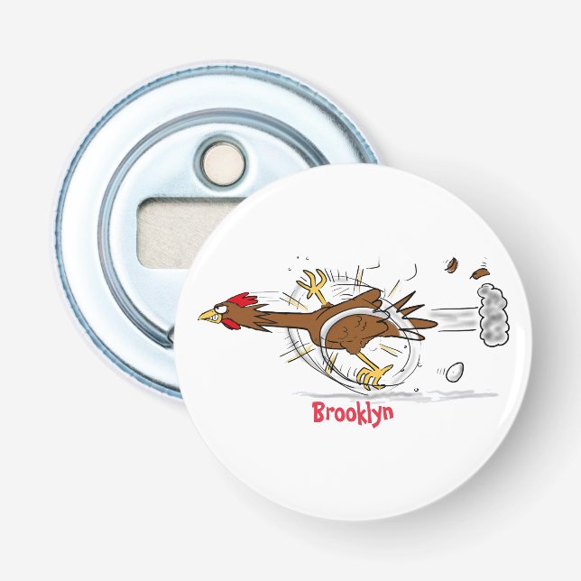 Décapsuleur Illustration amusante de poulet cool (Devant)