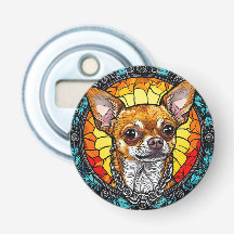 Illustration artistique de Chihuahua en verre colo
