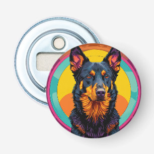 Décapsuleur Illustration colorée de chien Beauceron