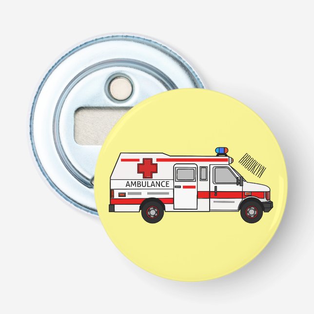 Décapsuleur Illustration d'ambulance (Devant)