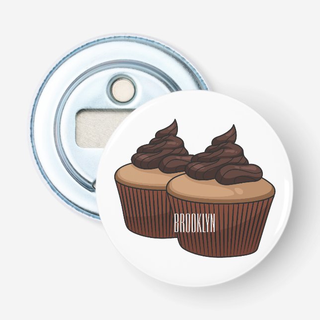 Décapsuleur Illustration de Cupcake (Devant)