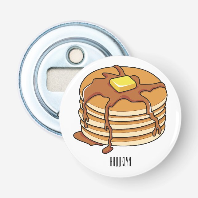 Décapsuleur Illustration de dessin animé de Pancake (Devant)