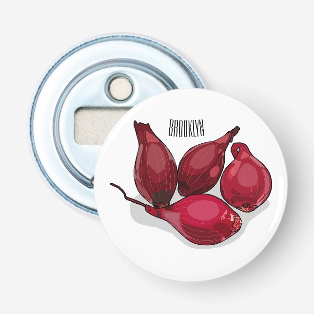 Décapsuleur Illustration de dessin animé Shallot (Devant)