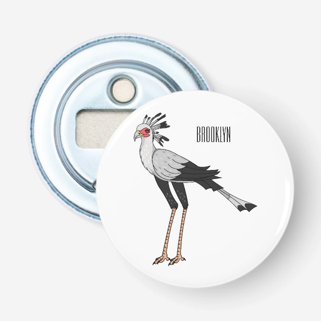 Décapsuleur Illustration de dessin du secrétaire pour oiseaux (Devant)