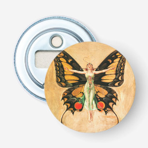 Décapsuleur Illustration de femme volant papillon Flapper