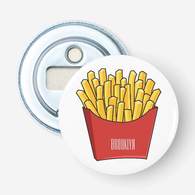 Décapsuleur Illustration de frites (Devant)