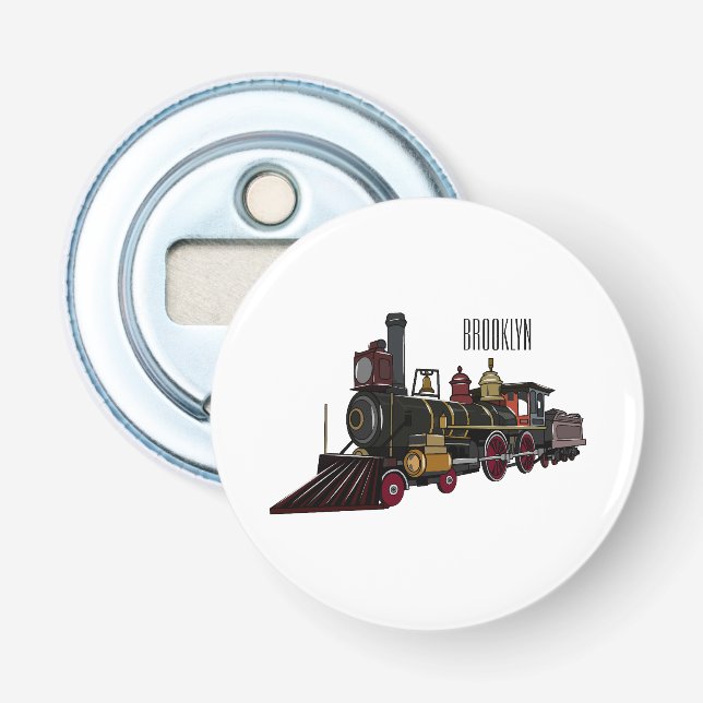 Décapsuleur Illustration de la locomotive à vapeur (Devant)