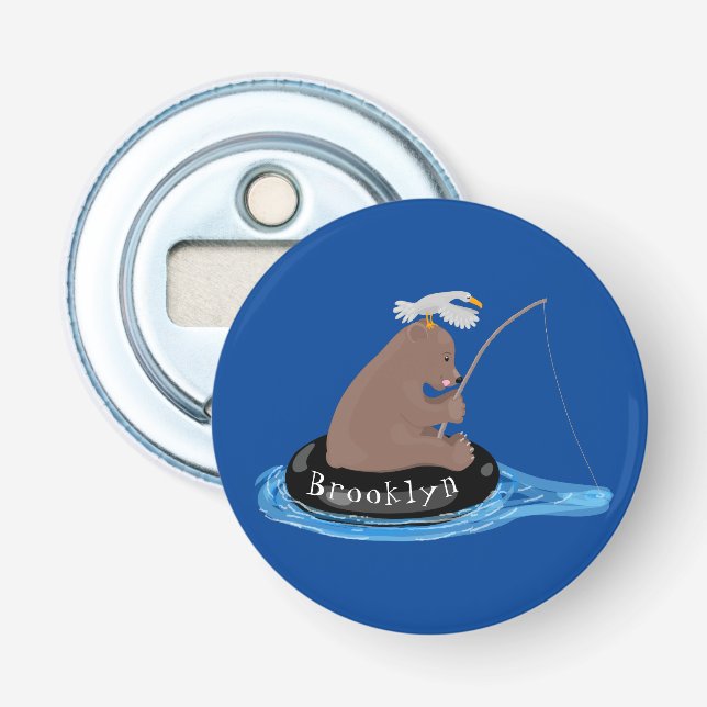 Décapsuleur Illustration de la pêche de l'ourson mou (Devant)