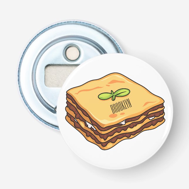 Décapsuleur Illustration de Lasagna (Devant)