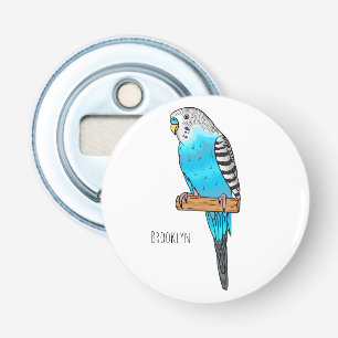 Décapsuleur Illustration de l'oiseau bleu budgerigar