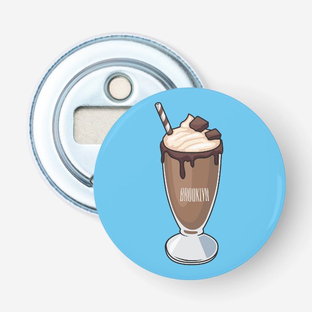 Décapsuleur Illustration de milk-shake au chocolat (Devant)