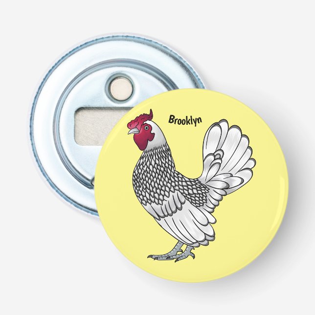 Décapsuleur Illustration de poulet Sebright (Devant)