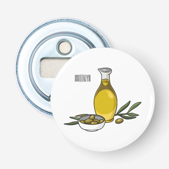 Décapsuleur Illustration d'huile d'olive (Devant)