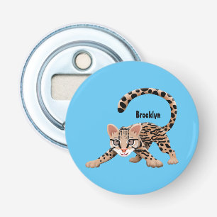 Décapsuleur Illustration d'ocelot mignon