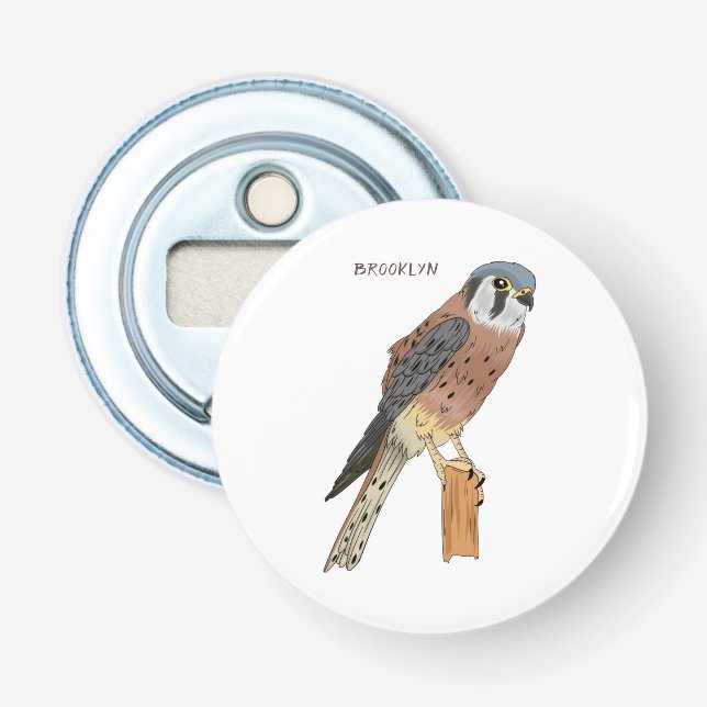 Décapsuleur Illustration d'oiseau américain Kestrel (Devant)
