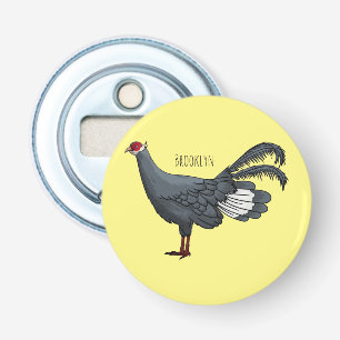Décapsuleur Illustration d'oiseau de faisan à oreilles bleues