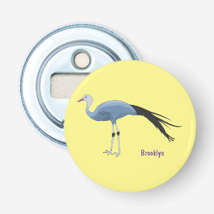 Décapsuleur Illustration d'oiseau de grue bleue