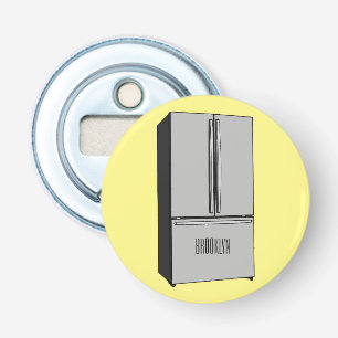 Décapsuleur Illustration du réfrigérateur de porte française