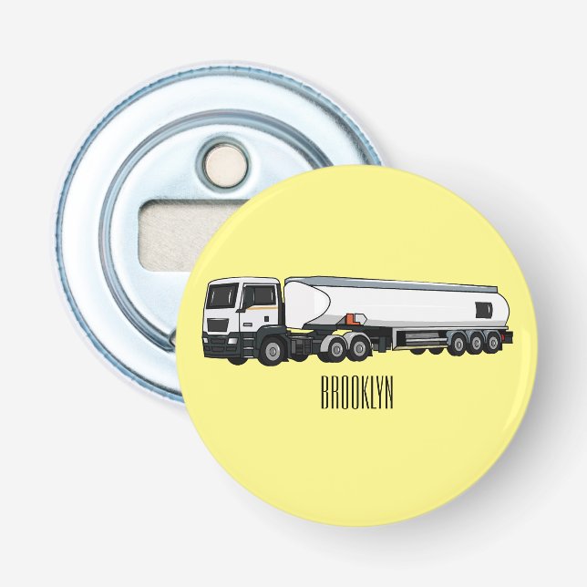Décapsuleur Illustration du transport de carburant par camion- (Devant)