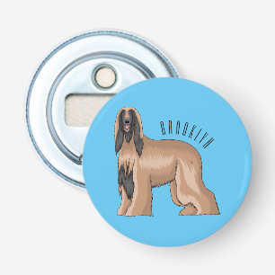 Décapsuleur Illustration d'un chien hound afghan