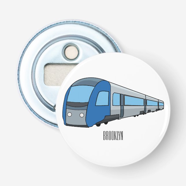 Décapsuleur Illustration d'un train électrique (Devant)