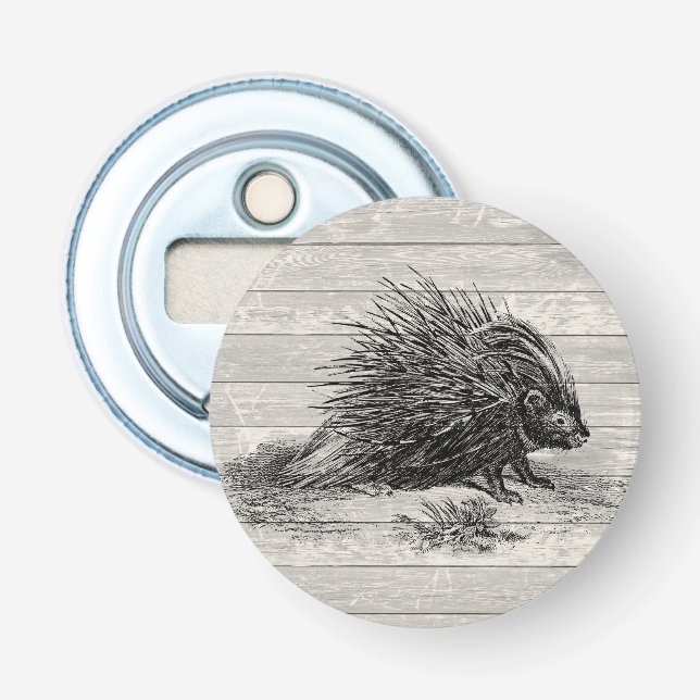 Décapsuleur Illustration vintage de Porcupine (Devant)