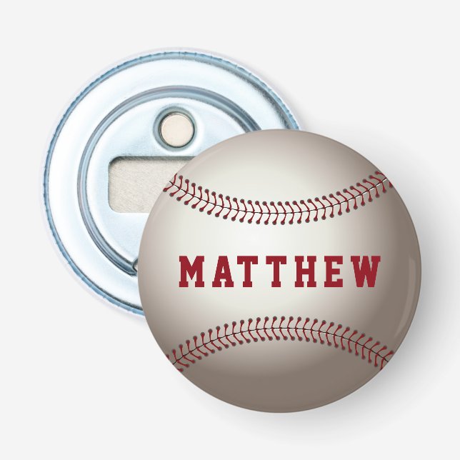 Décapsuleur Impression de nom personnalisé pour le baseball (Devant)