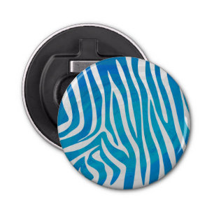 Décapsuleur Impression en bleu et blanc Zebra