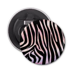 Décapsuleur Impression noire et rose Zebra