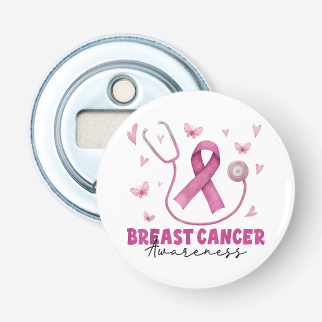 Décapsuleur Infirmière de sensibilisation au cancer du sein Sc (Devant)