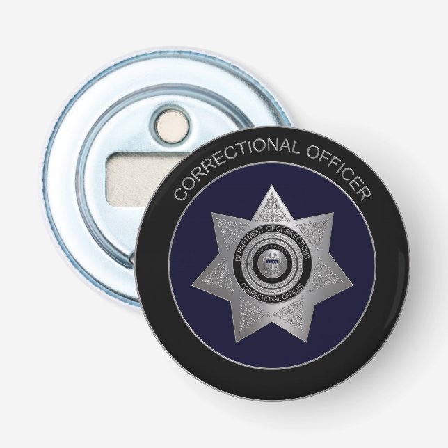 Décapsuleur Insigne D'Agent Correctionnel S02-Round Bottle Ope (Devant)
