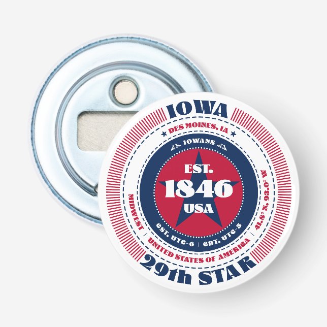 Décapsuleur Iowa State Information Circle (Devant)